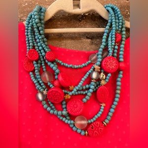 15” adjustable chunky statement necklace